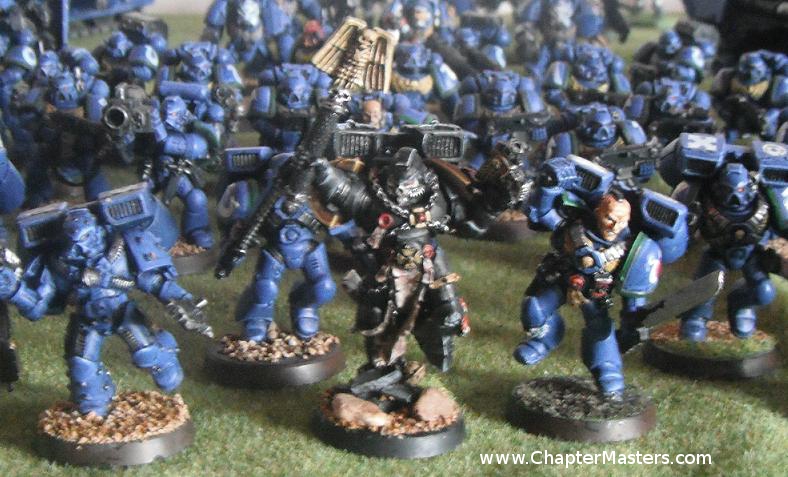 Space Marine chaplain with Jump pack, UltraMarine chaplain with Jump pack, Painted Finecast Space Marine chaplain with Jump pack, Space Marine chaplain, MK5 assault Marine.